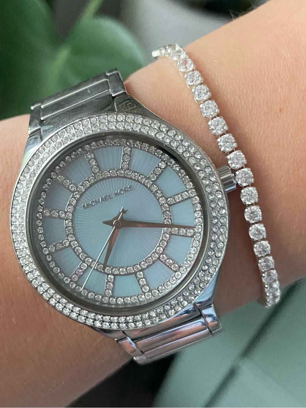 Michael Kors Women's Kerry MK3395 Silver Stainless-Steel Quartz Fashion Watch